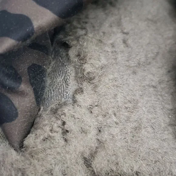 UGG LEOPARD LUSHETTE SLIDE SHEARLING SATIN PUFFER SANDALS - Picture 6 of 9